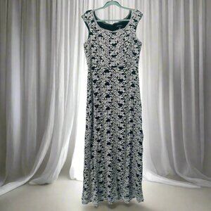 NWT R & M Richards- Black and Silver Lace Gown
